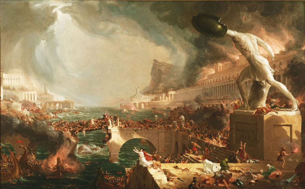 The Course of Empire: Destruction, Thomas Cole, oil on canvas, 1836. New-York Historical Society.
